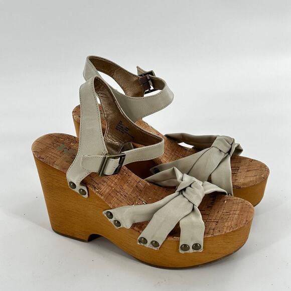 Korks Dawson Wedge Sandals 9 NWOT White Knot Boho Beach Travel Kork Ease Comfort - Picture 4 of 7